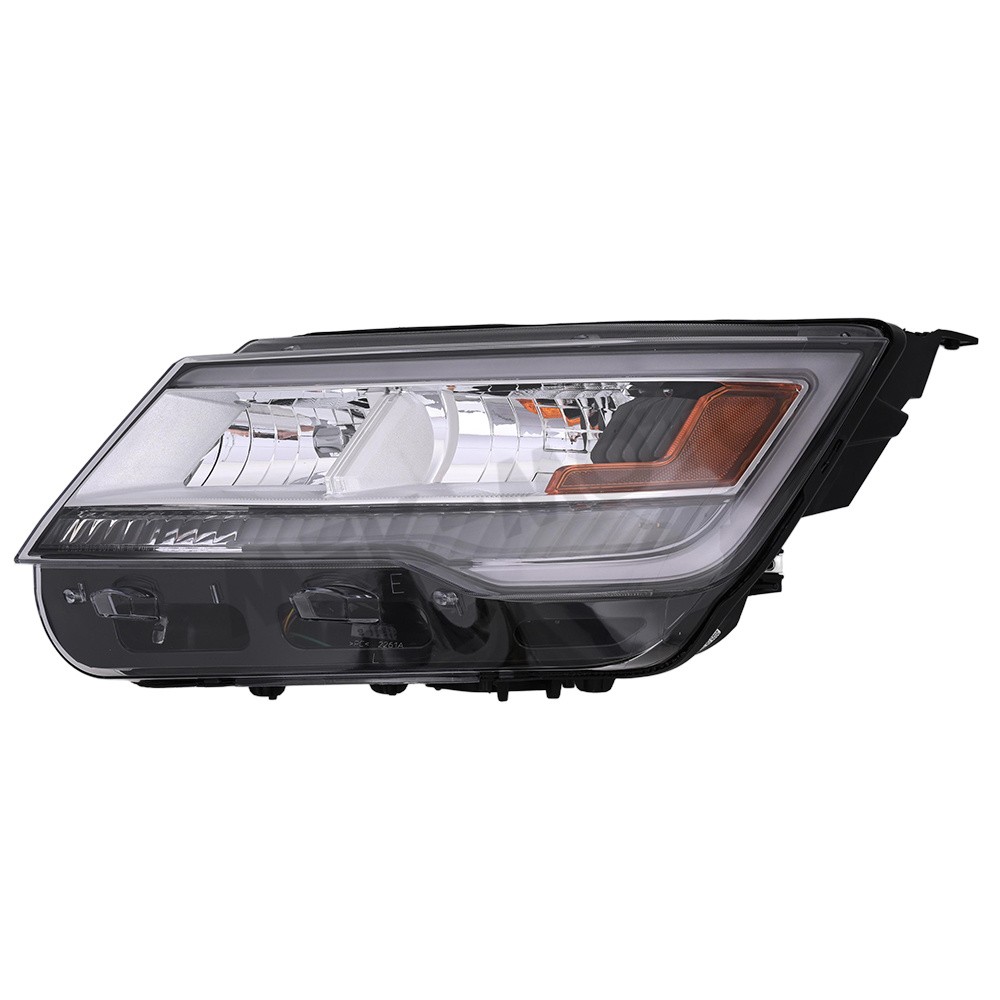 Headlight Assembly For 2016-2019 Ford Explorer Chrome w/LED DRL Left Driver Side