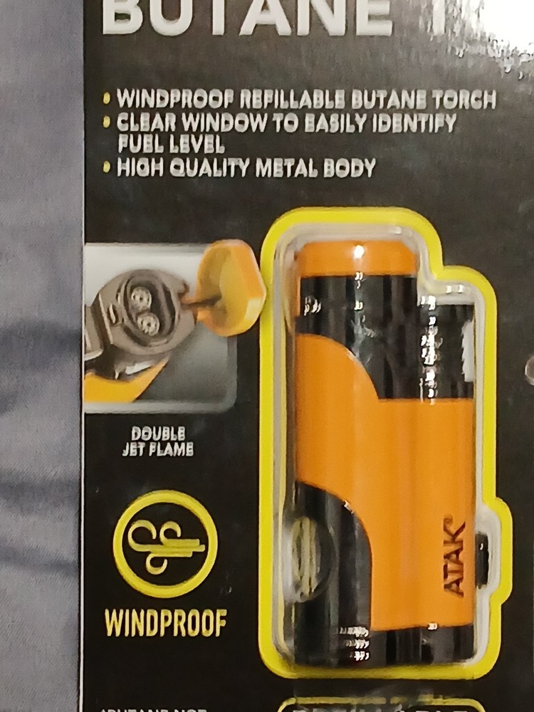 Butane Torch Refilable Windproof Double Jet Flame
