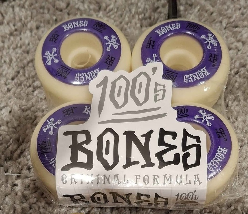 Bones 100s OG Formula Skateboard Wheels 55mm V4 Wide