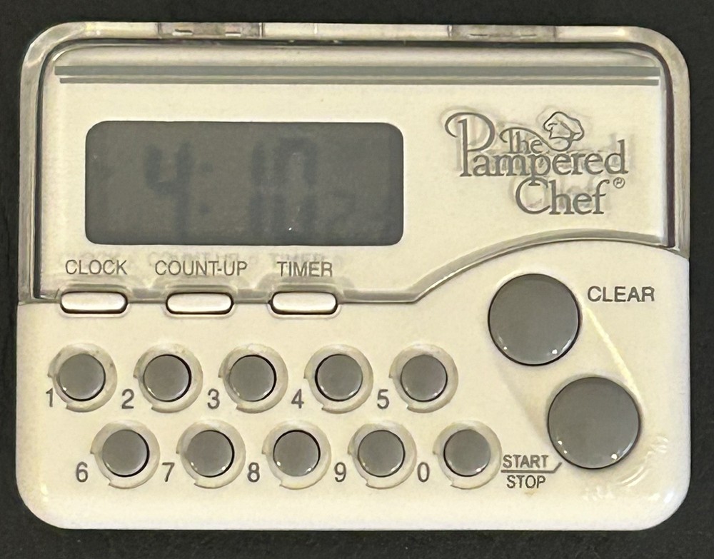PAMPERED CHEF Digital Clock Timer With Magnetic Clip #1900