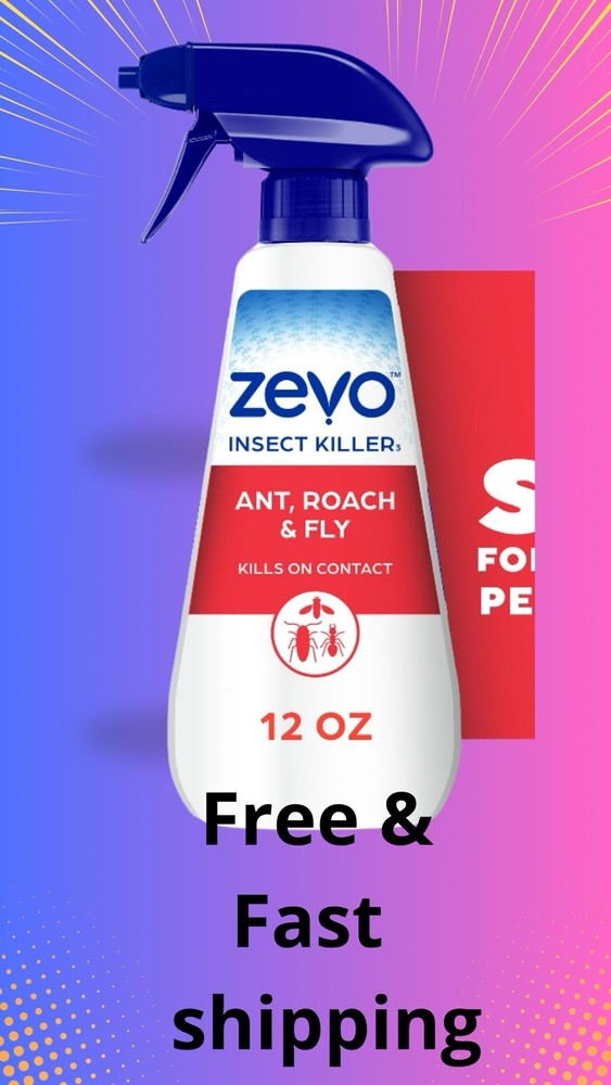 Zevo Ant, Roach & Fly killer trigger Spray 16fl oz (BIGGER THAN THE REST) safe.