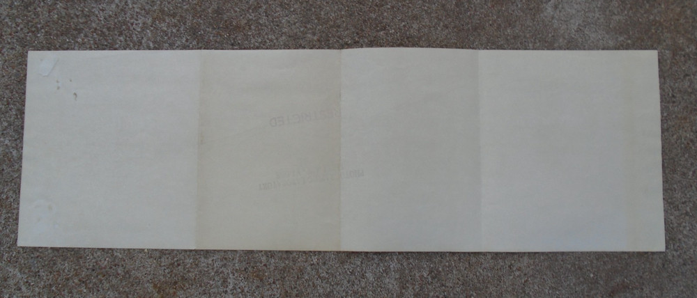 Commander Air Pacific Fleet 1944 Chain of Command sheet, back marked restricted