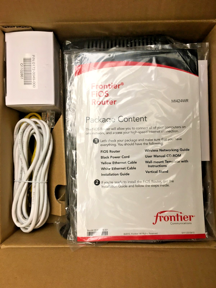 Actiontec Frontier FiOS Router MI424WR NEW