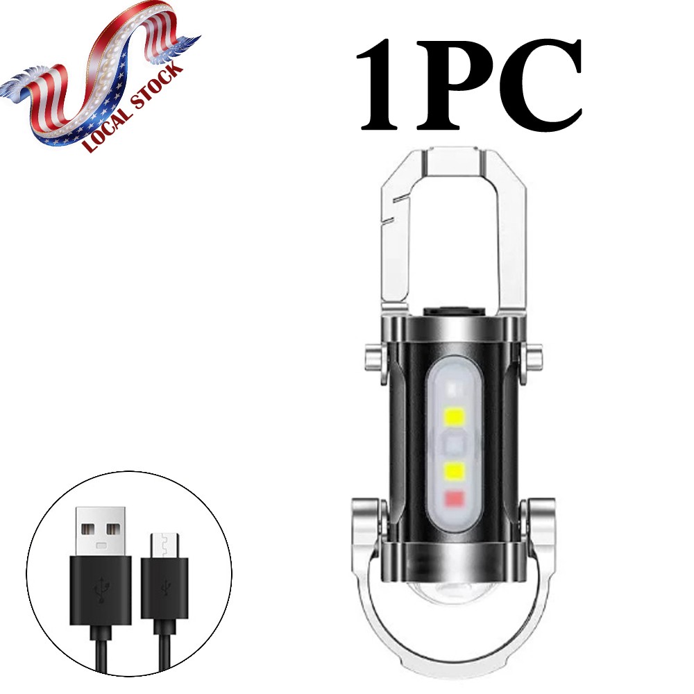 Portable Rechargeable Bright Keychain Flashlight Phone Charger,Emboadlie Mode AE