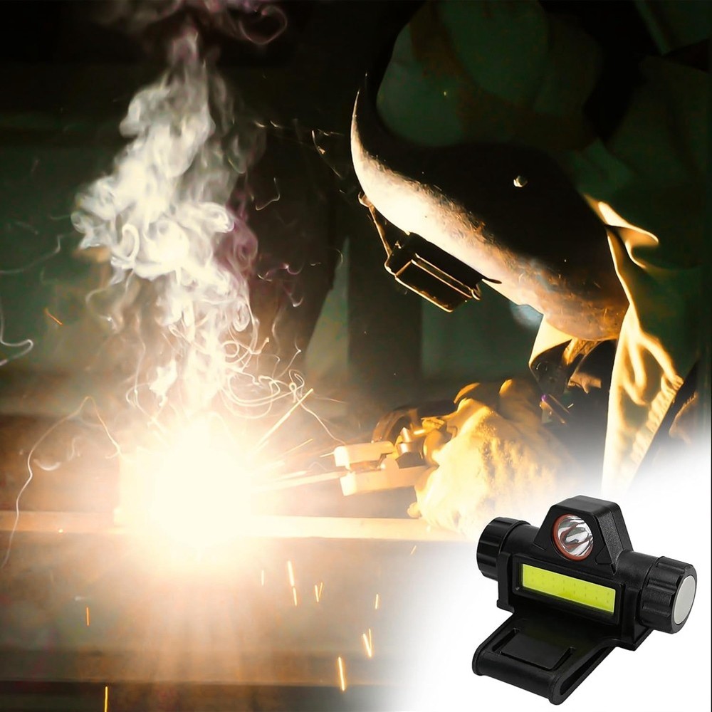 Rechargeable Welding Helmet Light Versatile Headlamp Flashlight with Mount6739