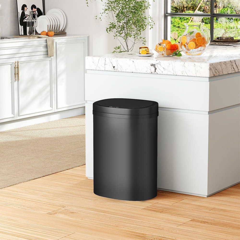 13 Gallon Trash Can Kitchen Trash Can Automatic Garbage Can with Lid Touch Free