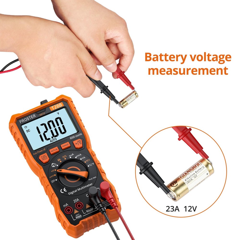 Digital Multimeter 6000 Count - TRMS Voltmeter Multimetro Digital Auto Range ...