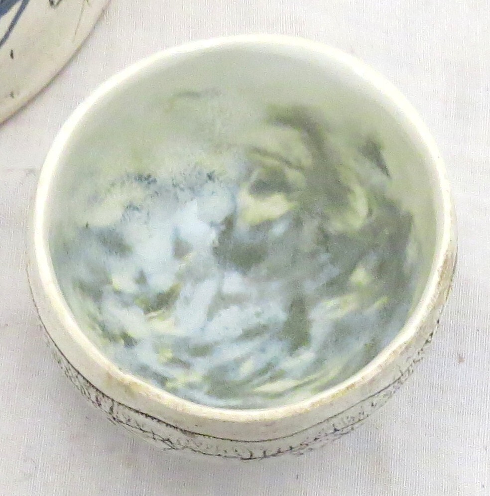 Romilla Batra Pottery Teapot & Two matching Cups