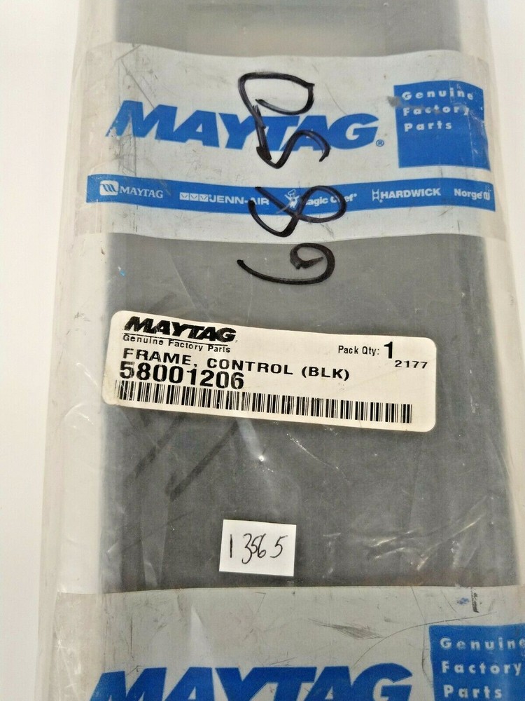 Maytag Black Control Frame 58001206