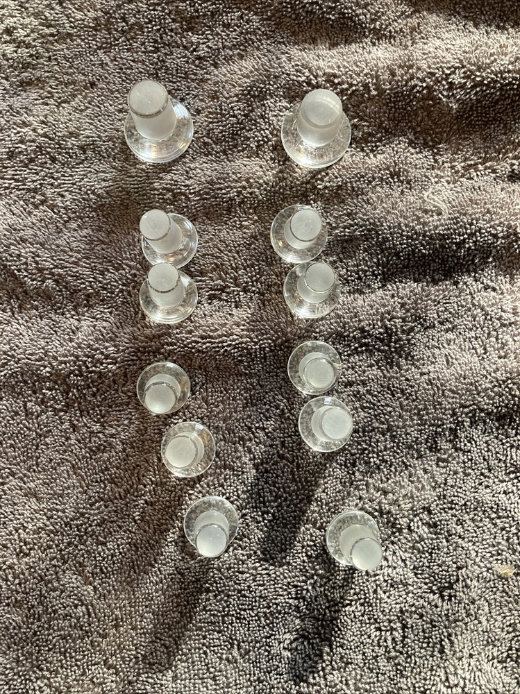 Pyrex Flat Head Stoppers - (12 Total) - #13 - 10, #16 - 2