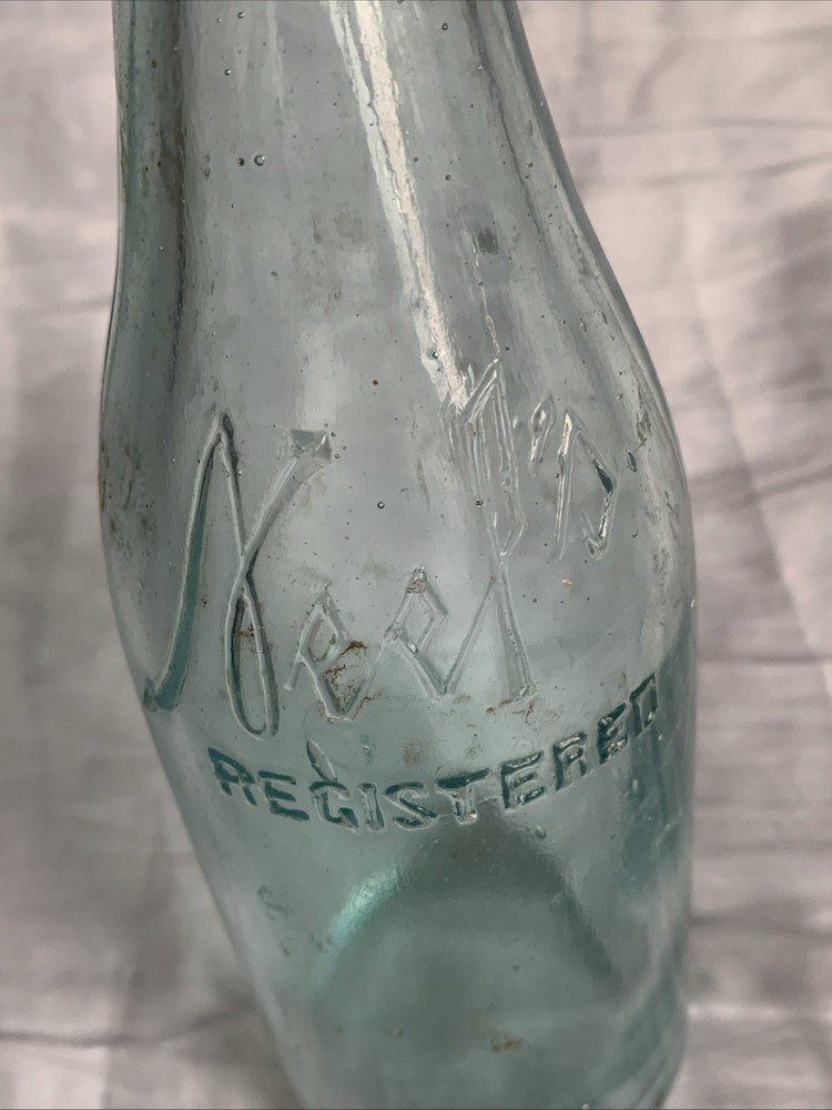 Vintage NEEFS Registered Aqua Green Beer Bottle