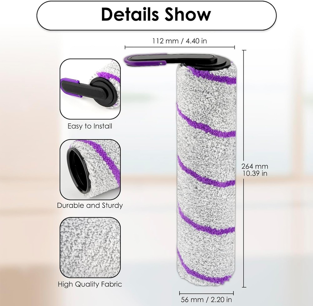 2 Pack S20 Pro Replacement Brush Rollers and Filters Compatible with Narwal S20