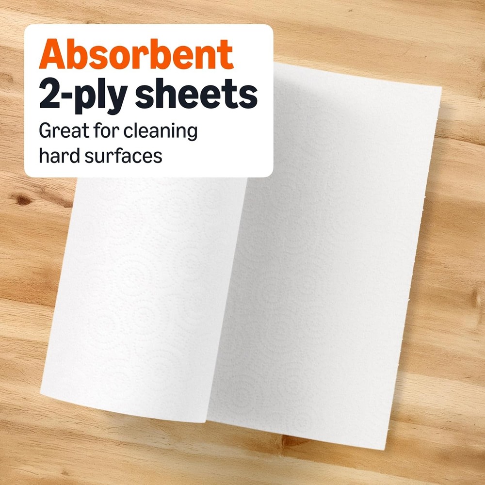 Amazon Basics 2-Ply Flex-Sheets Paper Towels, 2-Pack, 150 Sheets per Roll, 2 Bas