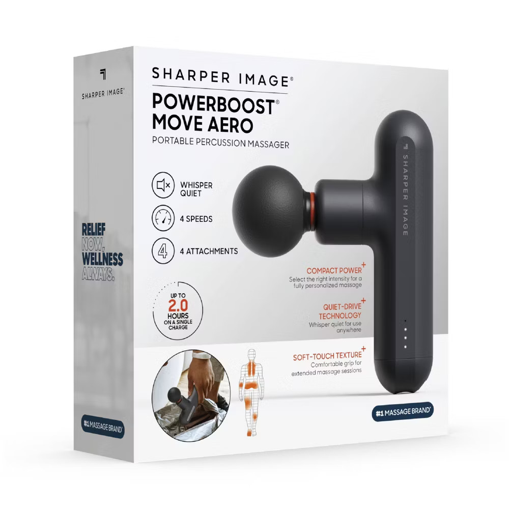 Sharper Image Powerboost Move Portable Percussion Body Massager - Aero