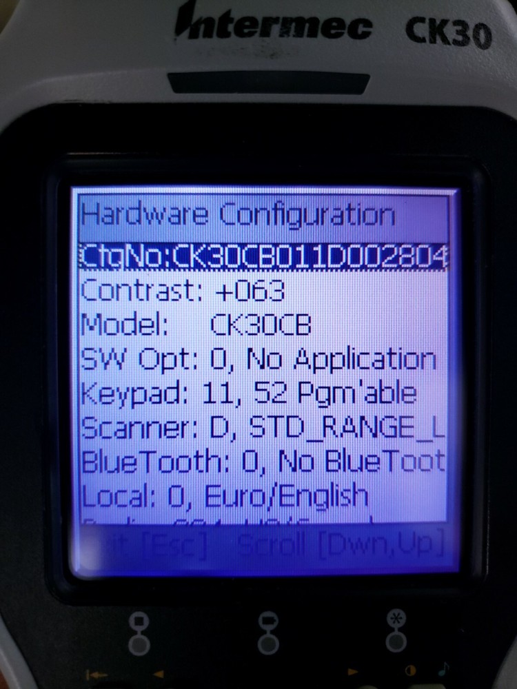 Intermec CK30 CK30CB011D002804 Color LCD Imager Barcode Mobile Computer Scanner
