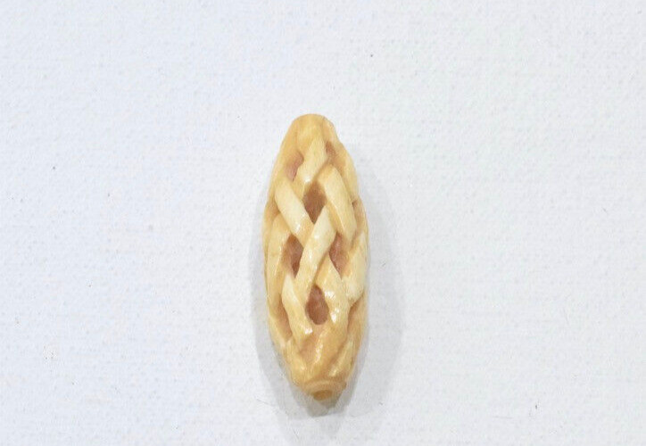 Chinese Long Woven Bone Barrel Bead