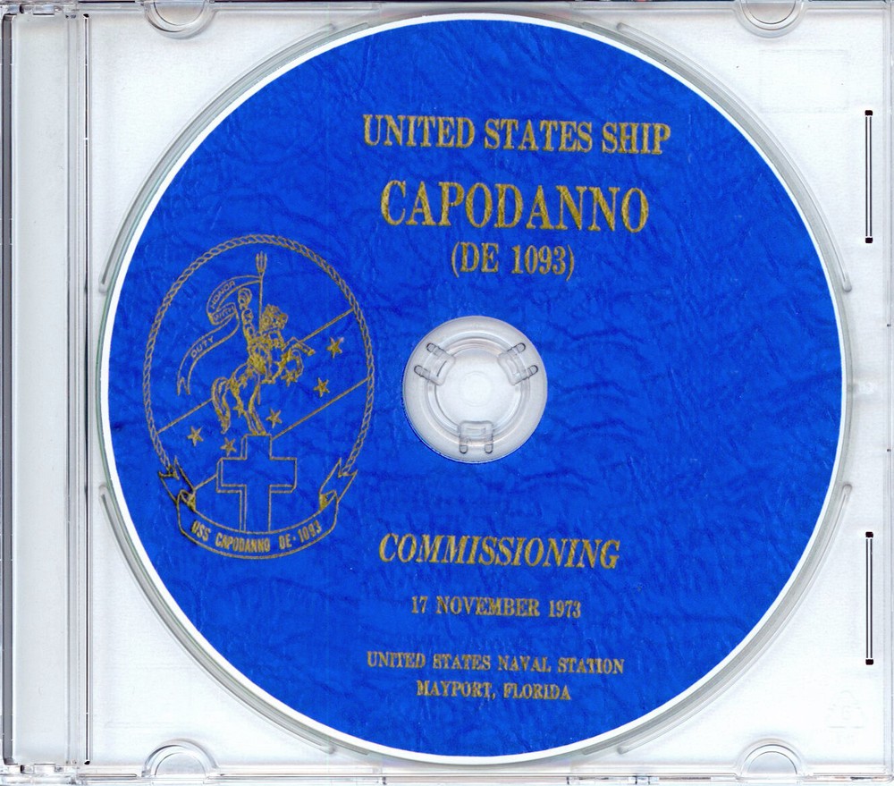 USS Capodanno DE 1093 Commissioning Program 1973  Navy Plank Owners