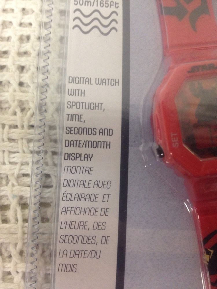 NEW Star Wars 3-D Dial Darth Maul Digital Watch Spotlight Display