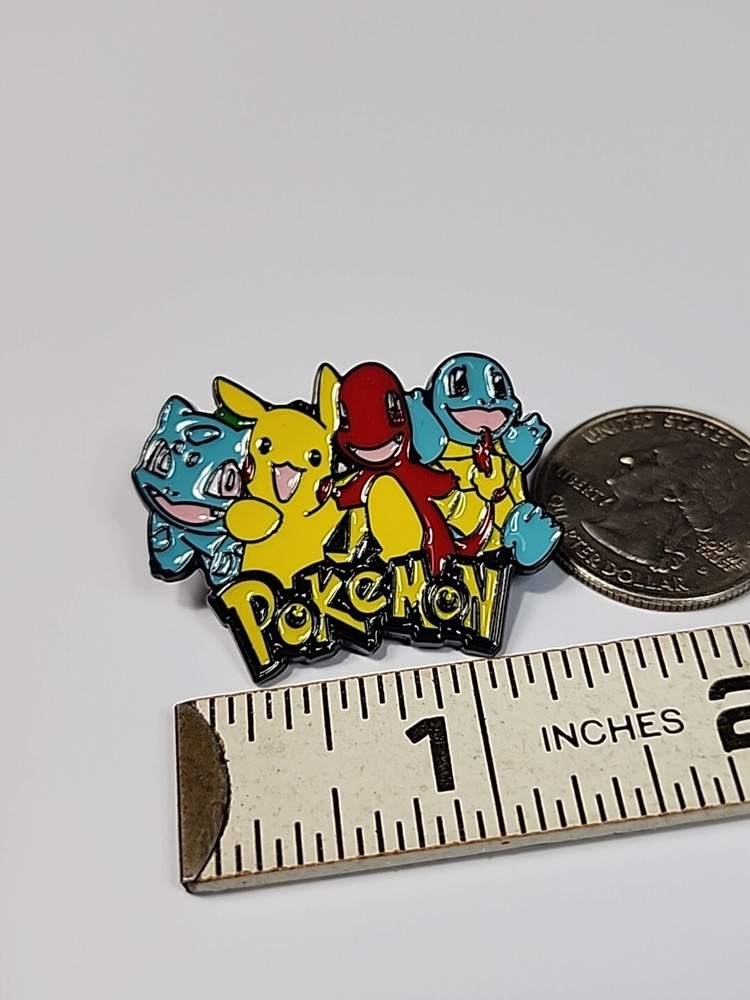Pokemon Characters Lapel Pin Pikachu Bulbasaur Charmander & Squirtle
