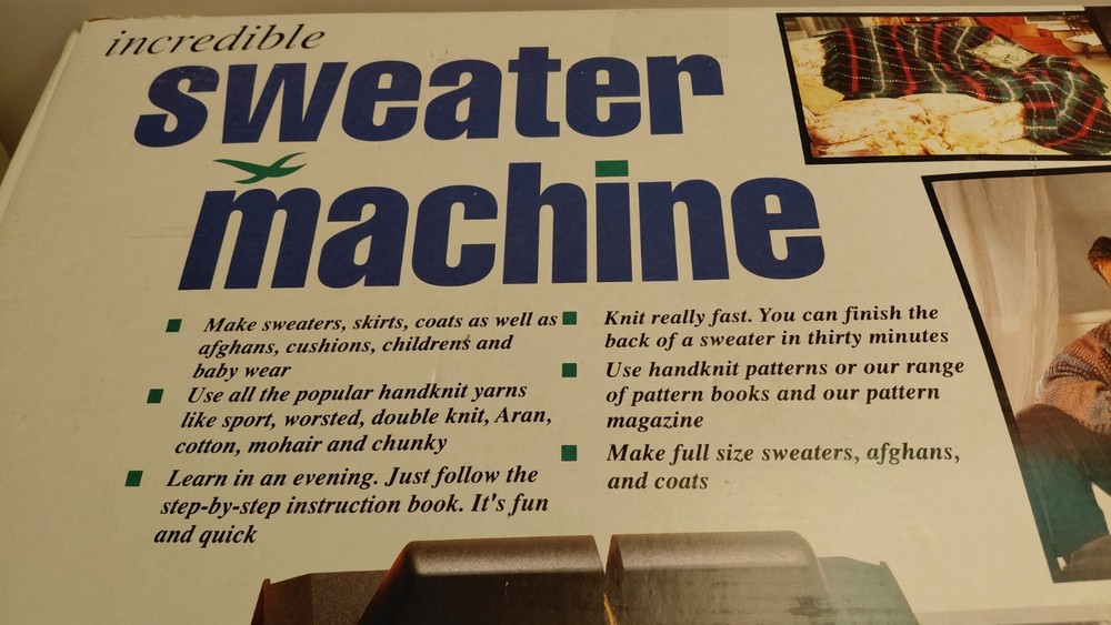 Bond INCREDIBLE SWEATER MACHINE Knitting Vintage - Complete