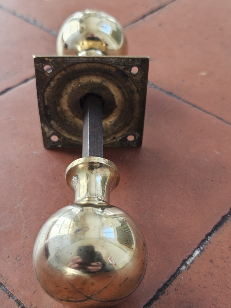 Antique original brass door knobs