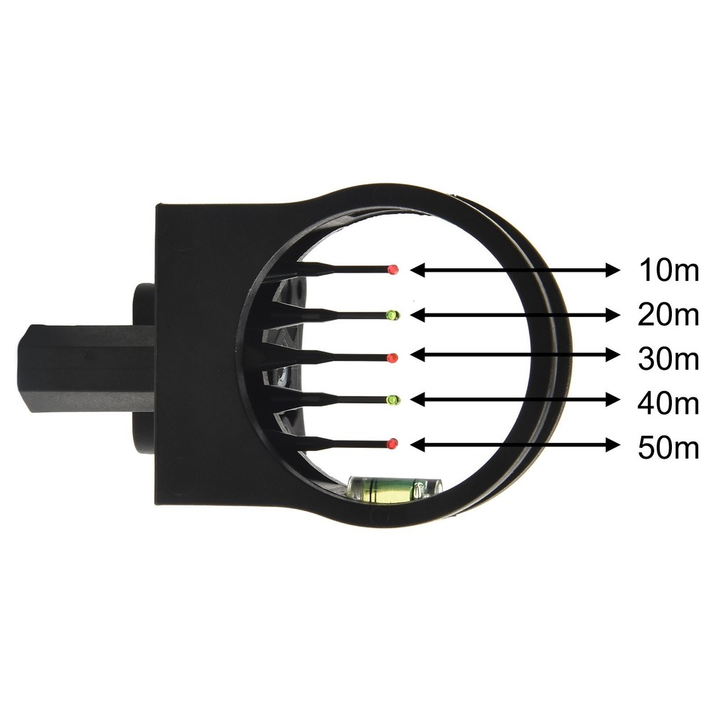 Advanced Composite Sight for Recurve Bow 5 Pin Design Improved Stability