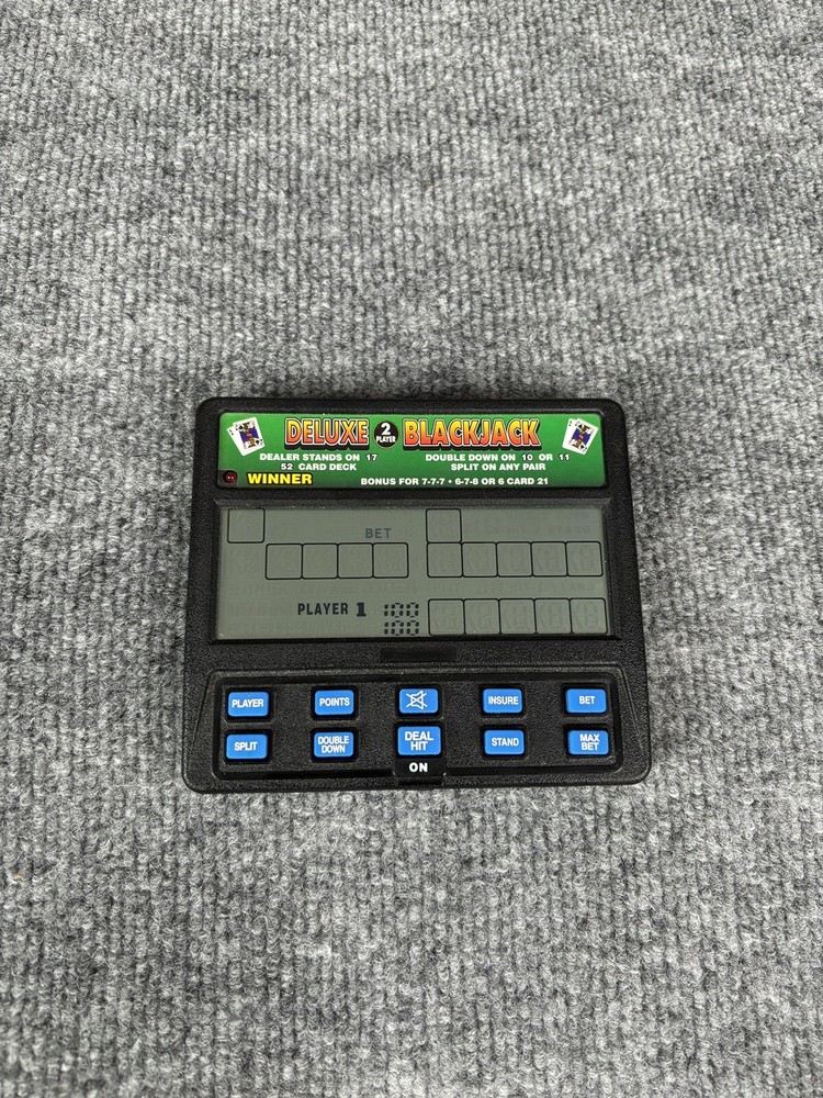 RadioShack Deluxe 2 Player BlackJack Handheld Electronic Game 60-2654 Working