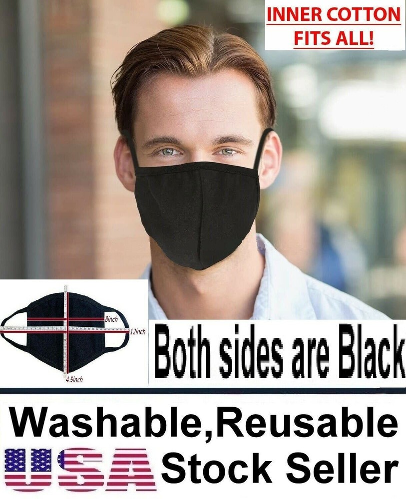 10 Pcs Face Mask Washable Reusable 100% Cotton Breath,Comfortable Double Layer