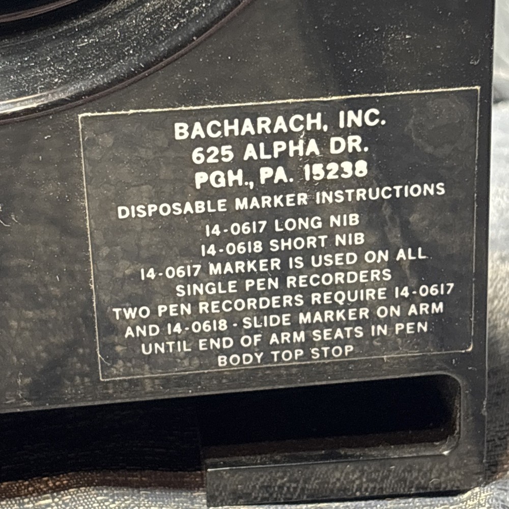 Bacharach Tempscribe Temperature Chart Recorder.