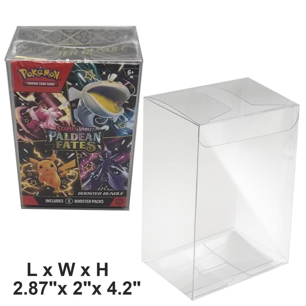 5PC Pokemon Protective Clear Case Protectors for Booster Bundle & Battle Box