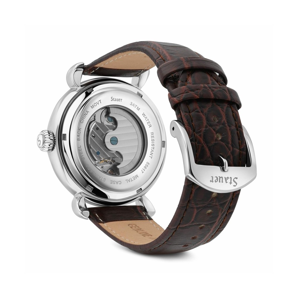 Stauer Copernicus Open Heart Automatic Watch for Men – 42mm Case, Guilloch
