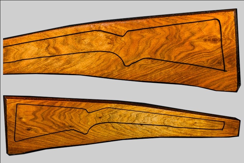 Turkish walnut rifle stock blank R186