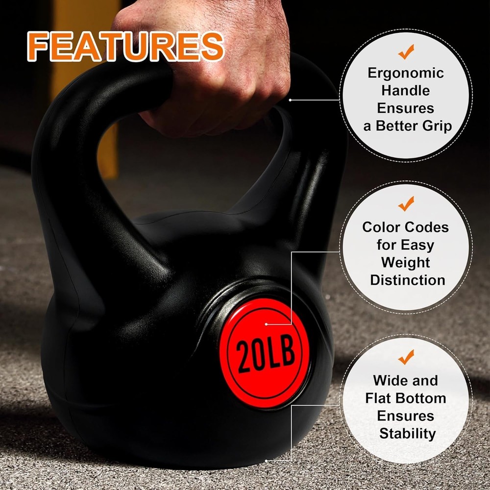 Strength Training Set 5-20lb Kettlebells