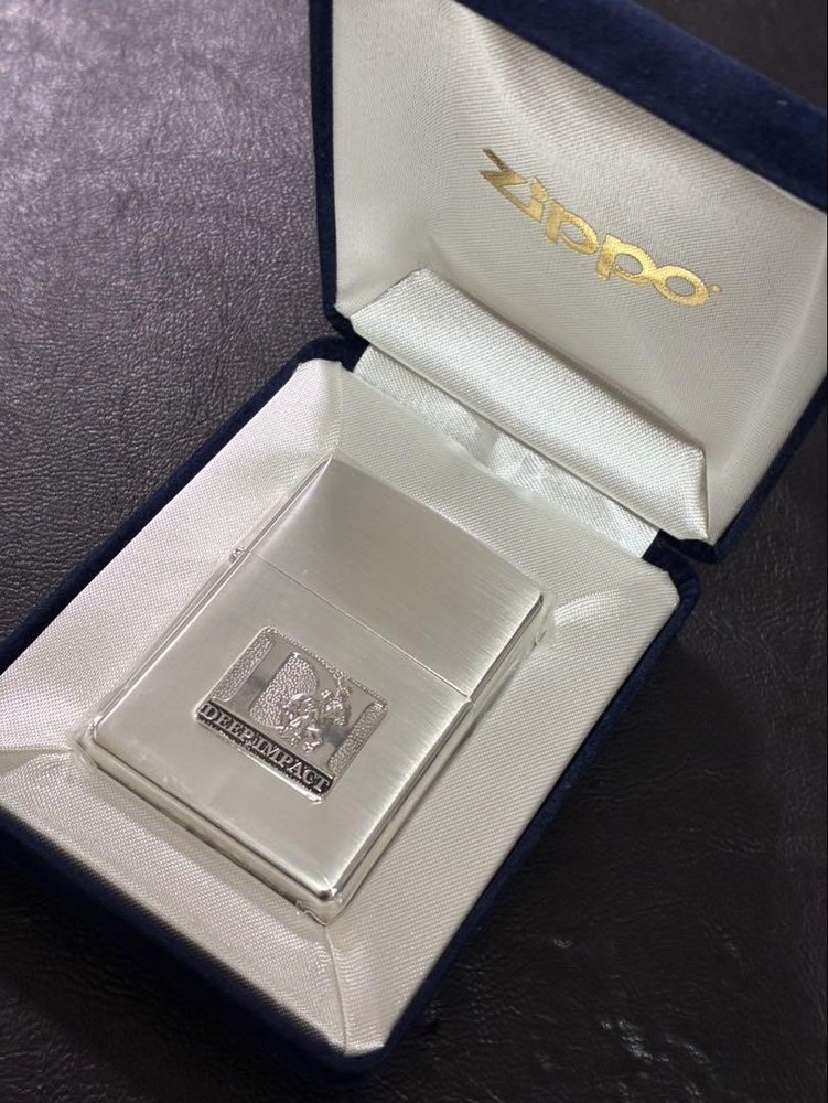 Zippo Deep Impact 3D Metal Silver Etching One Sided Processing Lighter Regular