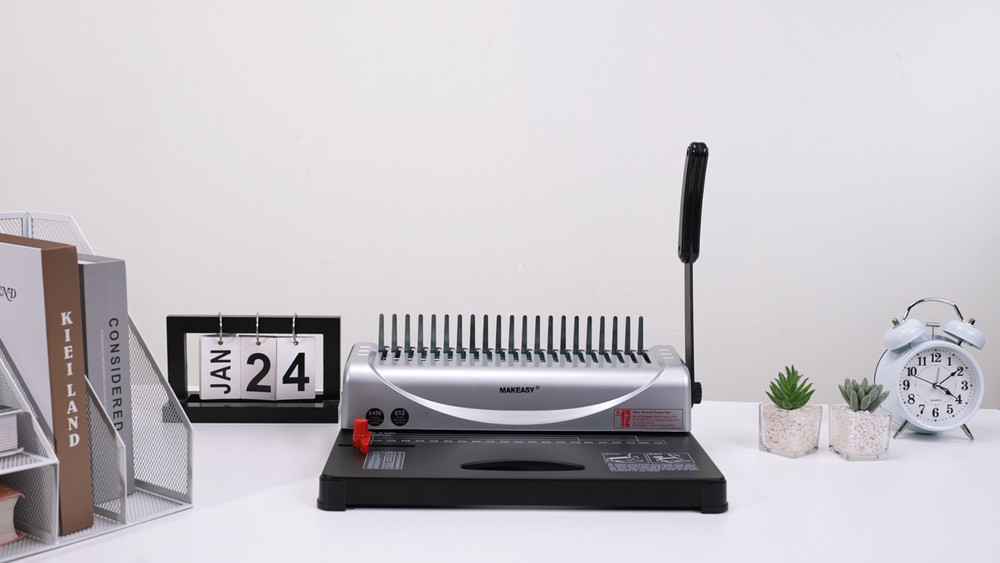 21-Hole Comb Binding Machine, 450 Sheets Capacity, Includes Binding Combs, A4/A5