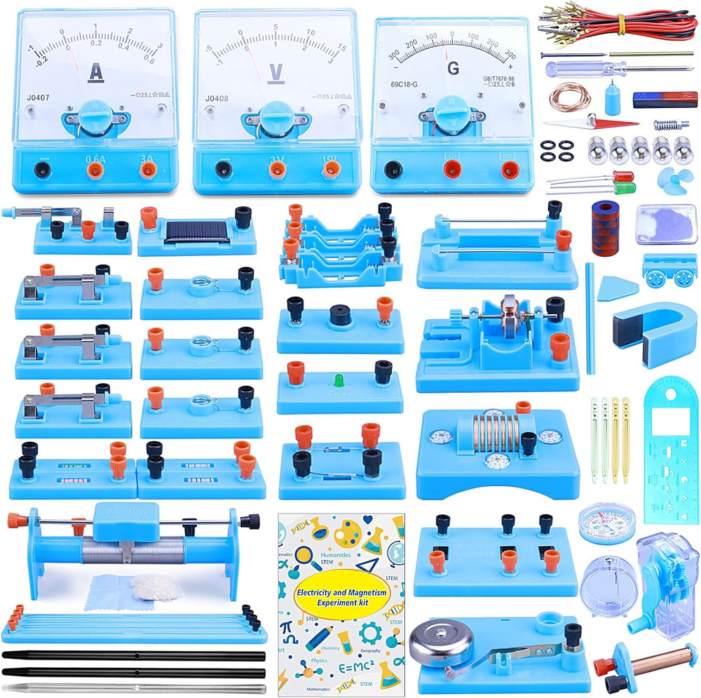 Physics Labs Basic Electricity Discovery Circuit and Magnetism Experiment Kit fo