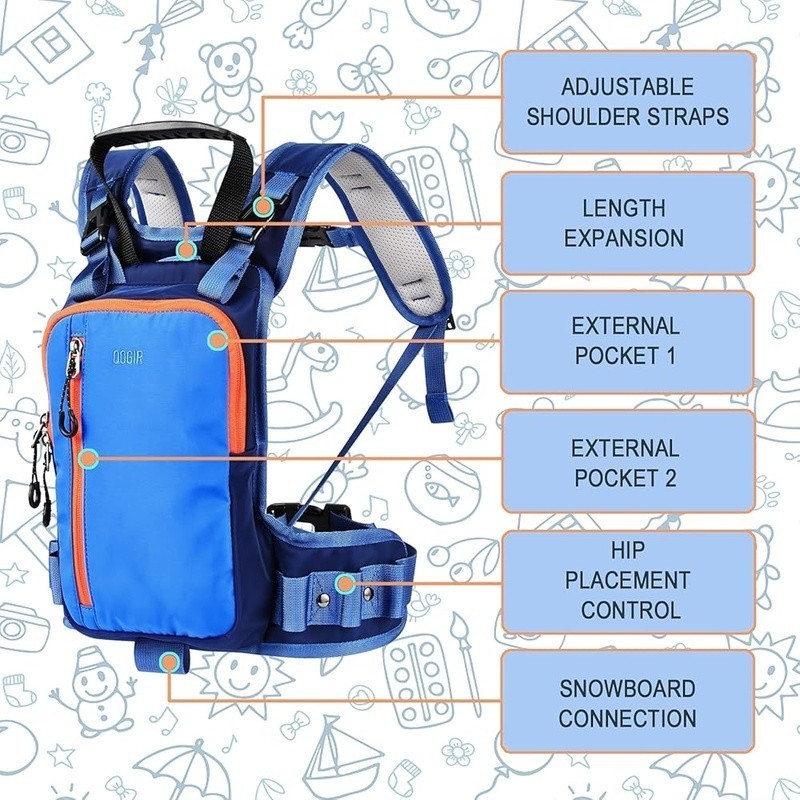 Kids Ski Harness Adjustable Speed Control Training Backpack Durable Nylon Safe