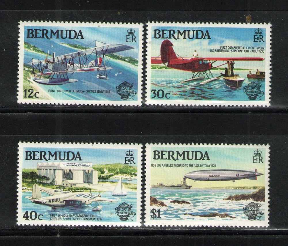 Bermuda Scott 441-444  Manned  Flight  Set   Mint NH