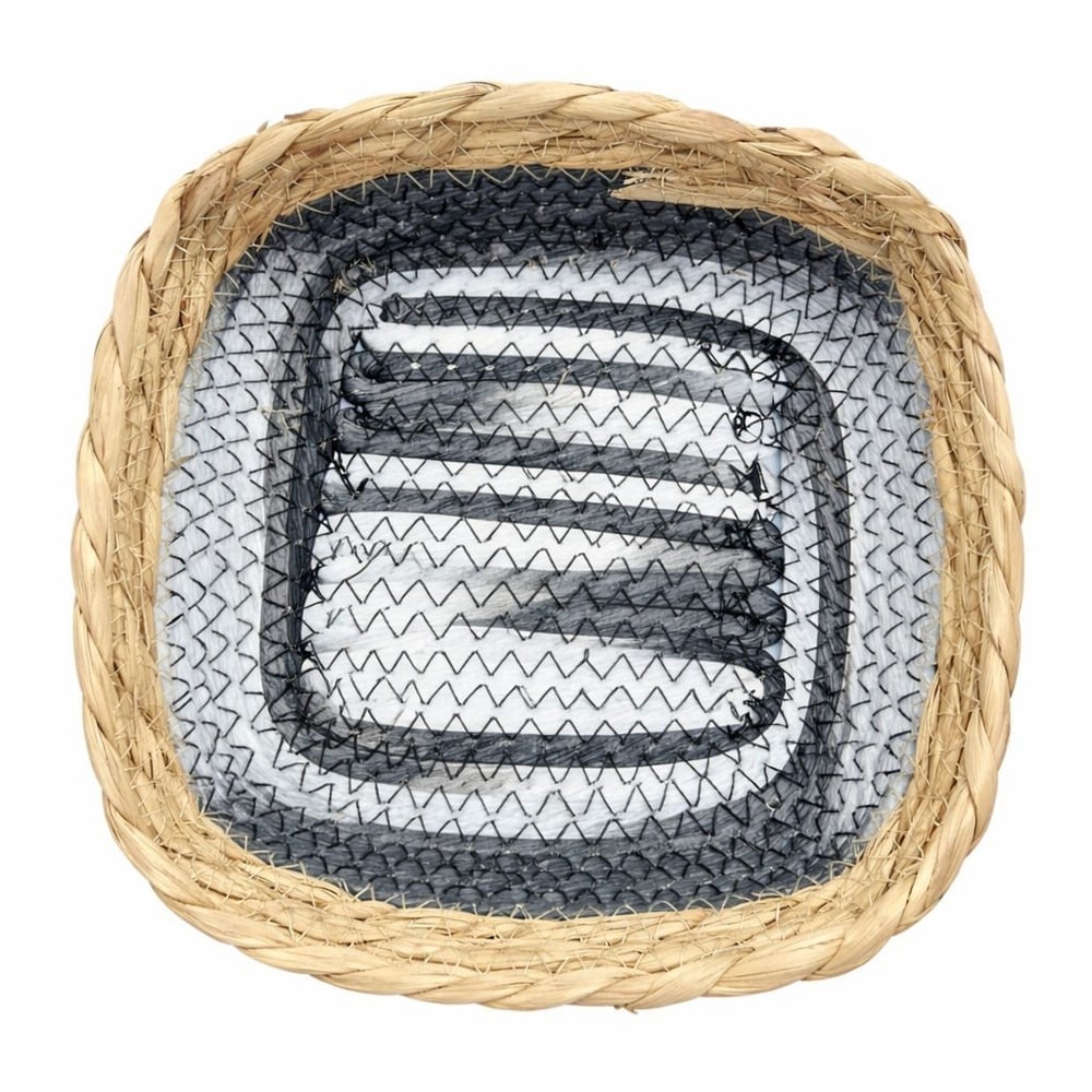 Handmade Woven Bread Basket Square Straw Fruit Snack Organizer