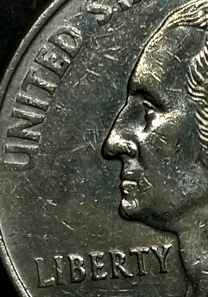 2000 D Massachusetts State Quarter with striking errors, Doubling on Letters.
