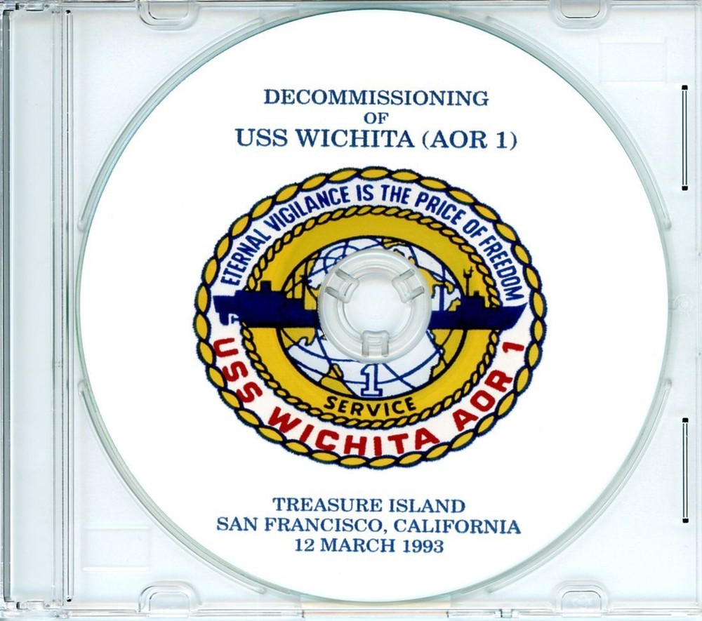 USS Wichita AOR 1 Decommissioning Program 1993 on CD Navy