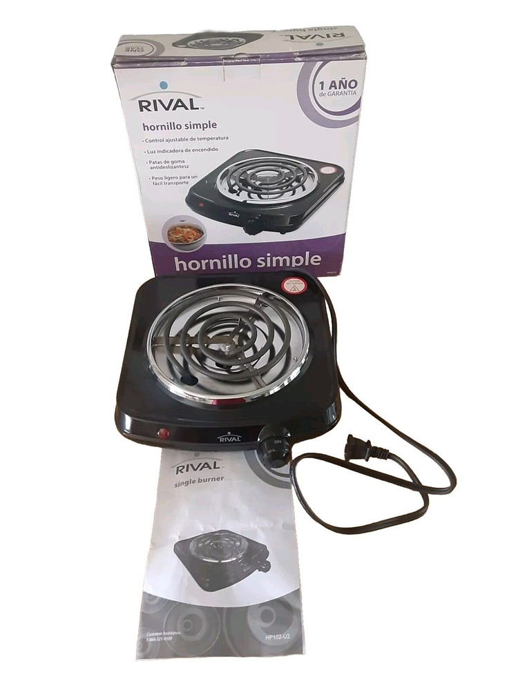 RIVAL Single Burner HP102-U2 Counterer Top Use Camping Non Skid Power Light