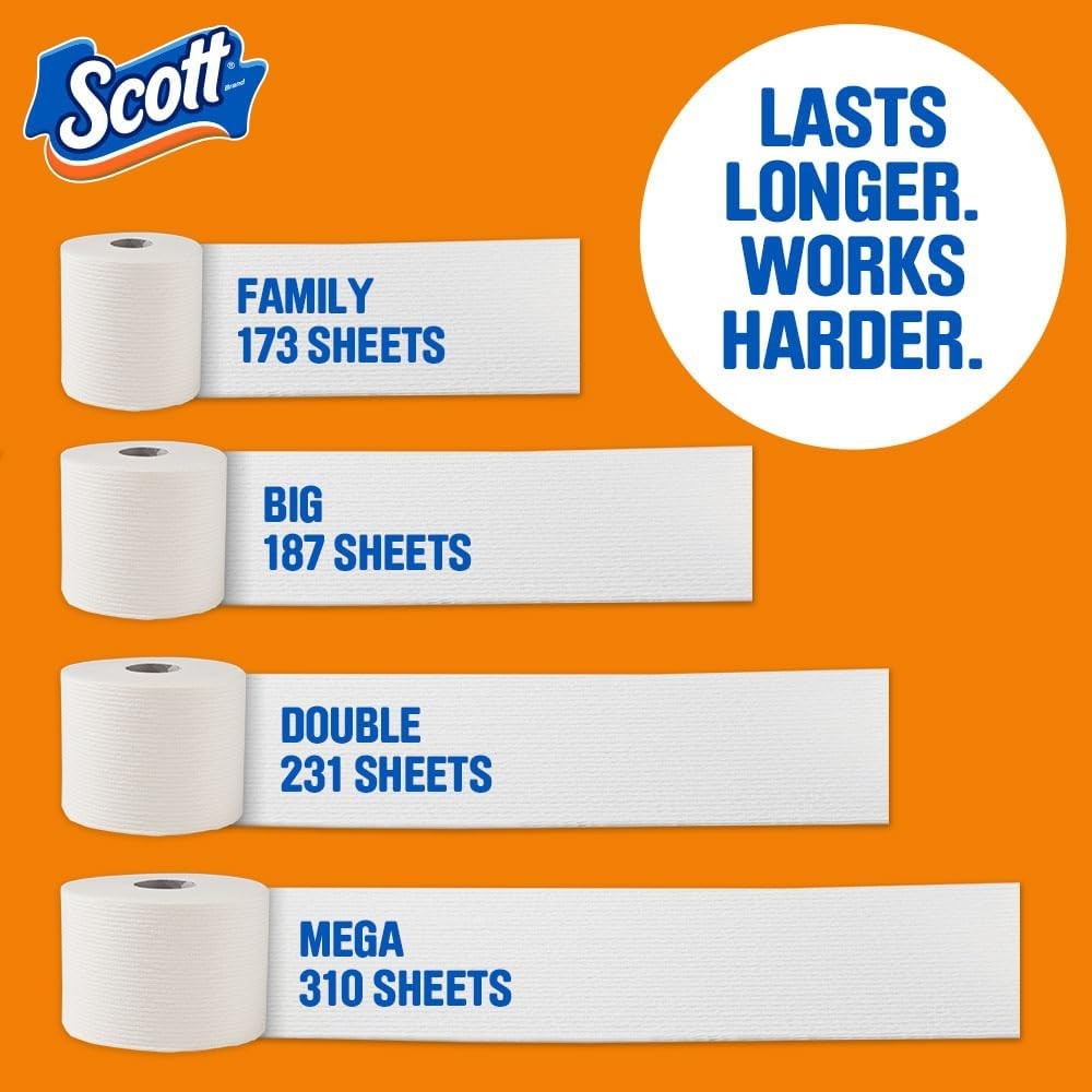 Septic-Safe 1-Ply Bathroom Tissue 12 Double Rolls Soft & Strong