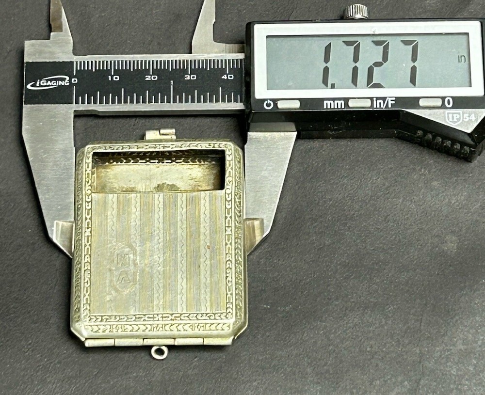 Vintage Brun-Mill Silver Match Case Compact