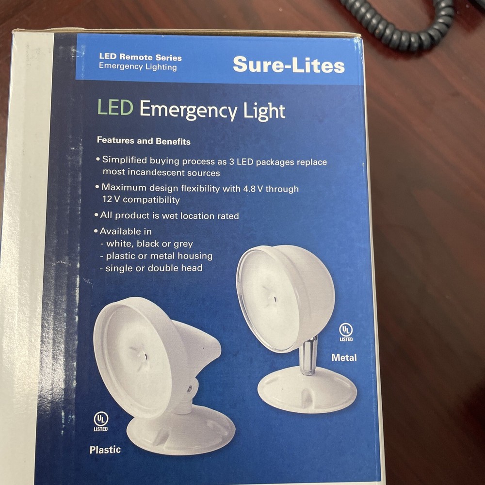 EATON Emergency LED Light SRP30WH Single head white plastic emergency remote