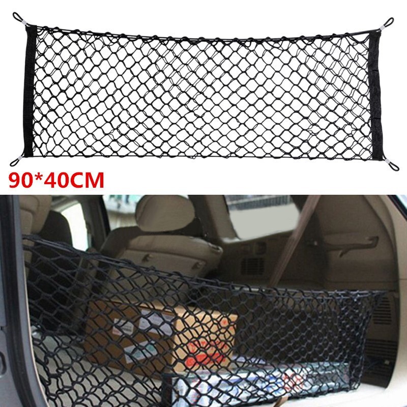 Car Boot Cargo Nets Standing Net Storage Organiser Rear Seat Cargo Bag Elastic
