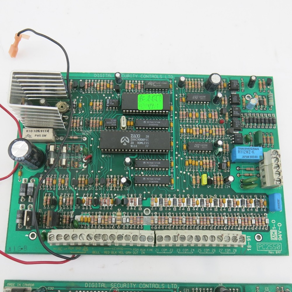DCS Digital Security Control Systems PC2550 Alarm System Board LOT Untested