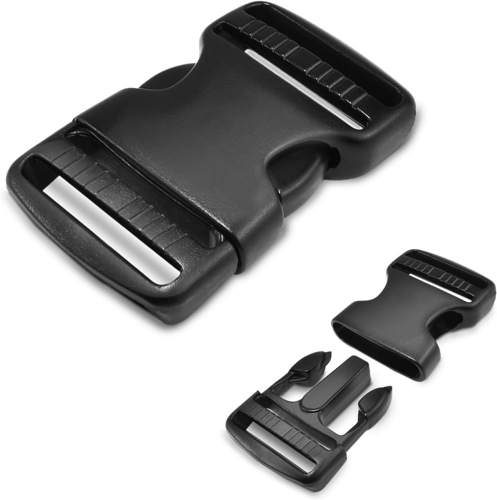 Versatile 1-1/2" Plastic Buckles - 3pcs Quick Side Release for Straps & Collars