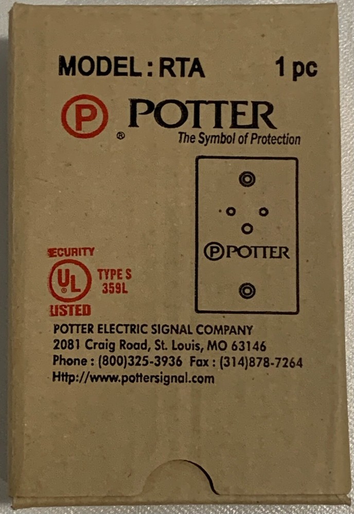 Potter RTA Remote Test Annunciator