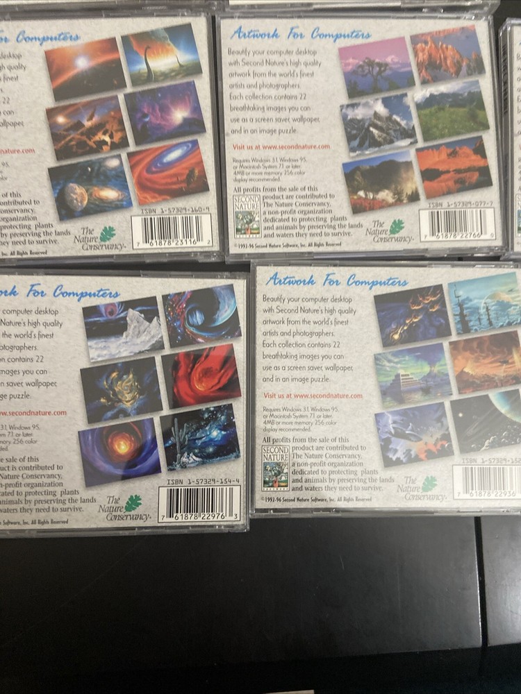 VTG Artwork Computer Lot 10 Second Nature Screen Savers Space Celestial Universe